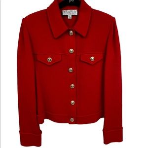 St. John Orange/Red Blazer